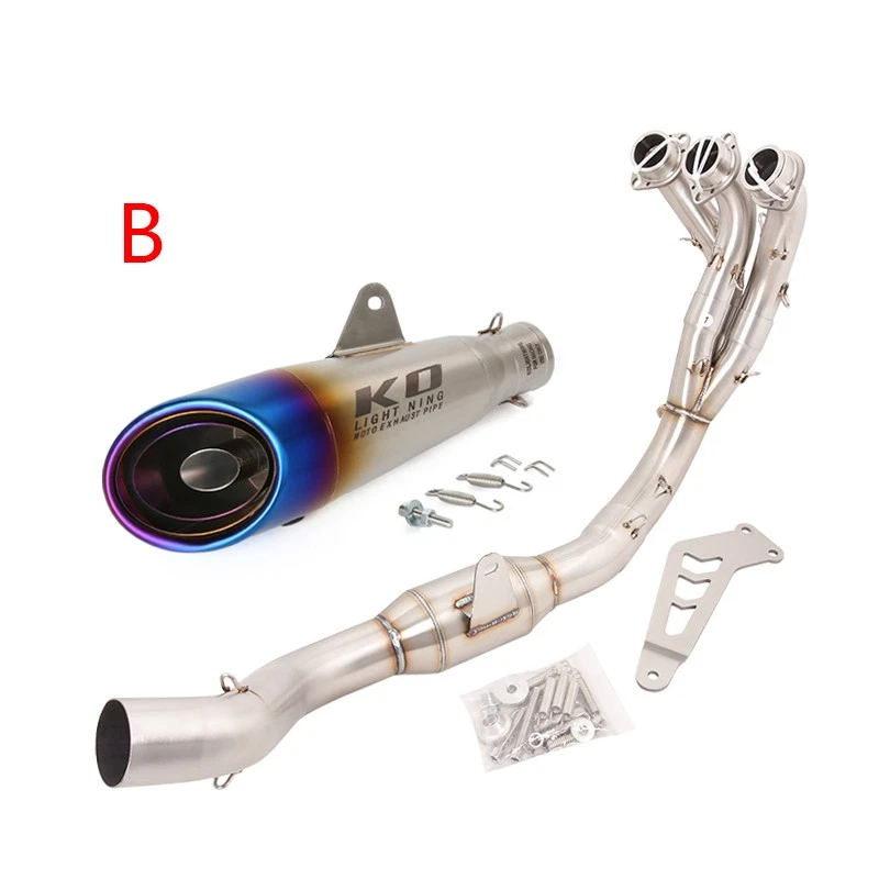 For Yamaha MT-09 FZ09 2020-2023 Exhaust System Muffler Slip On Header Link Pipe - Image 4 of 4