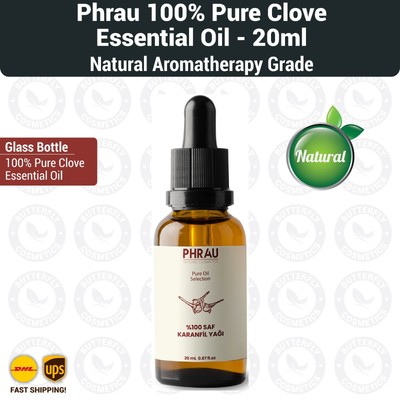 Phrau 100% Pure Clove Essential Oil, Natural Aromatherapy Grade - 20ml