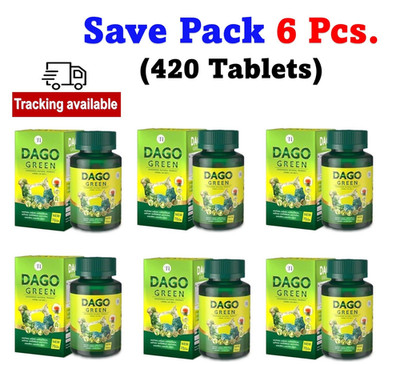 6x Dago Green Natural Herbal Burn Belly Fat Natural Detox Slim 70 Tablets
