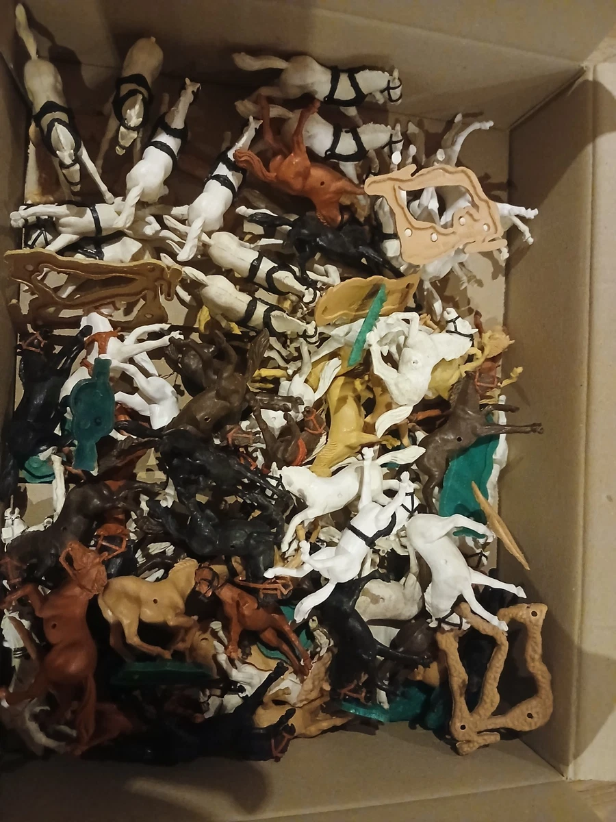 Figurines Anciennes Cow-boy Et Indiens TIMPO TOYS - Lot Vintage, Occasion, Collection