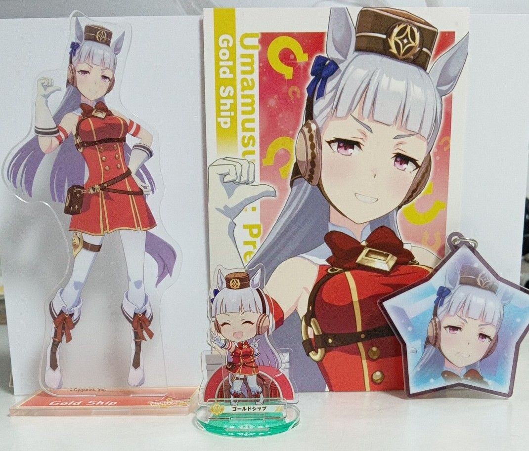 Uma Musume Gold Ship Acrylic Stand Keychain Animate Bonus Card Collectible