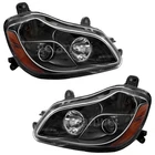 Headlights For 2013-2021 Kenworth T680 Left&Right Assembly Halogen Black Pair