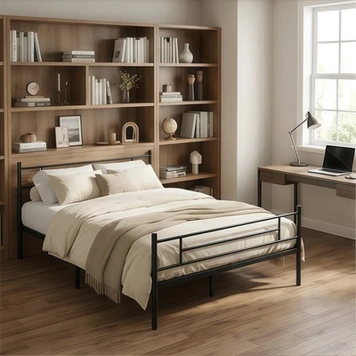 Schlafzimmerbett Bettgestell+Matratzen Doppelbett Einzelbett Lattenrost 140/90cm - Bild 1 von 4