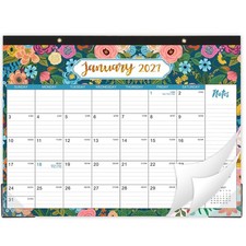 2027 Desk Calendar - 2027, 17" x 12" Blue 12" x 17" 