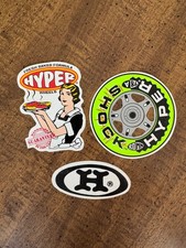 HYPER Wheels Rollerblading Blades Skates Vintage INLINE Skating 3 STICKERS 