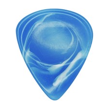 Light Blue With White Swirls Resin Guitar Pick - 3mm 351 Groove Exotic Plectrum