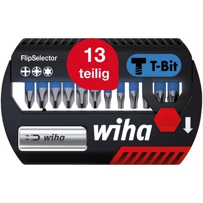 Wiha Bit Set FlipSelector 14tlg T-Bit 25mm PH PZ TORX  1/4'' magnetisch Bithalter