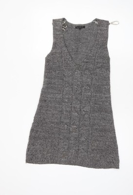 Graue Damenweste Pullover UK Größe 8 QED London