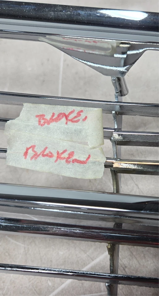 1965 Buick Skylark Gran Sport Grille Chrome 9706656 DAMAGED NEEDS REPAIR - Image 4 of 4