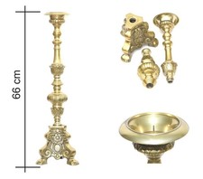 XL 66 Großer Kerzenleuchter Kirchenleuchter Kerzenständer Antik Barockleuchter