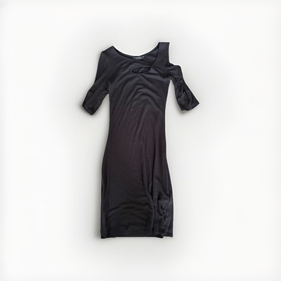 Goldray Stichfix Garima Black Asymmetric Cold Shoulder Dress Size XS NWOT