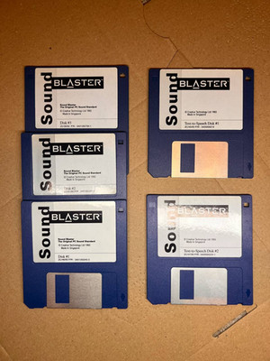 Creative Sound Blaster 5x 3,5'' Floppy Disketten 1993 Software DOS Windows IBM