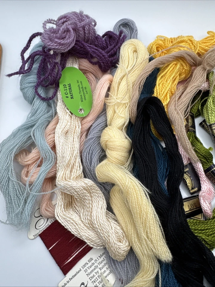 Yarn Thread Rack Holder and Mixed Lot of Needlepoint Thread and Crochet Yarn - Image 4 of 4