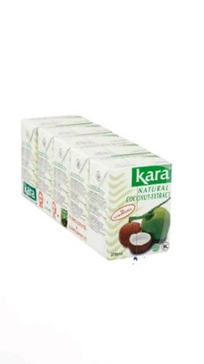 Kara Coconut Milk 200ml x 5 Pack   Natural Coconut Extract   Premium Asian Cook