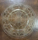 Anchor Hocking Uranium Yellow Cameo Glass Ballerina Set Of 6 Dinner Plates 9.5"