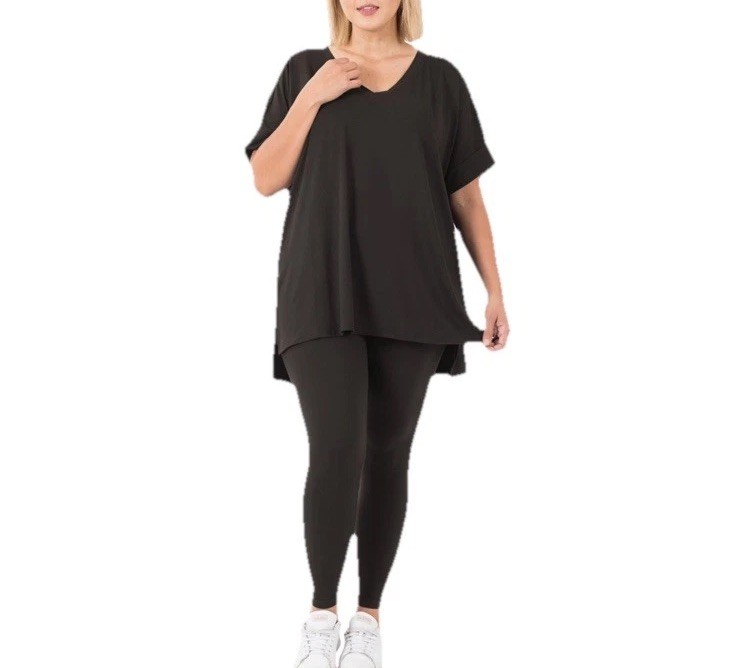 ZENANA 3X 2 Piece Outfit Set Top & Leggings