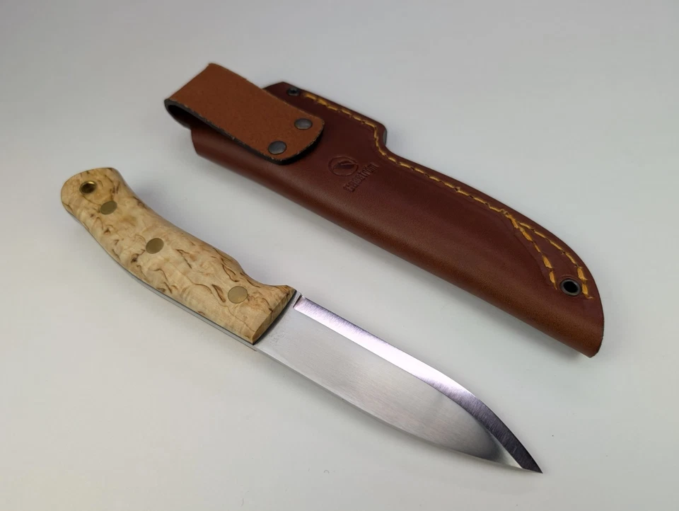 Casstrom Suecia - Cuchillo Bosque Nº 10 - Mango de Madera de Abedul Rizado + Funda de Cuero Foto 4 de 4