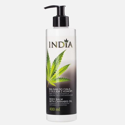 INDIA Cosmetics Körpermilch mit Hanföl für trockene Haut spendet Lotion (400 ml)