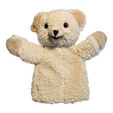 Vintage 1986 Russ Snuggle Fabric Softener 11" Bear Hand Puppet READ