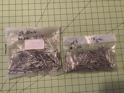 Lot Two Packages 2-1/2  Stainless Steel Black 15 Oz. & Silver 21 Oz. FREE SHIP