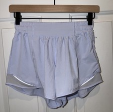 Lululemon Hotty Hot Running Shorts Light Blue Size 2 4 Inseam Lining Removed