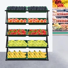 Market Retail Display Rack Shelf Merchandiser Fruit Vegetable Snack Basket X 10