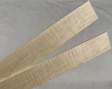 Heavy figure curly Maple BASS guitar fingerboard blank fretboard 2.6x27" CMF68