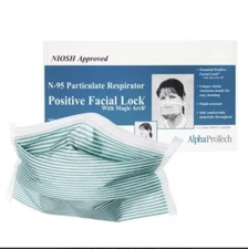 Alpha Pro Tech N-95 respirator particulate Masks- Full Case Of  210 total. (USA)
