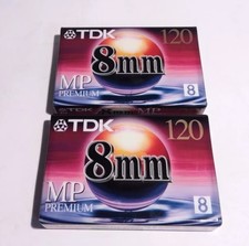 TDK 8mm 120 MP Premium Camcorder Video Tapes TDK P6 120MP Sealed Lot Of 2