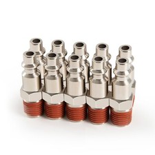10PCS Air Plug 1/4" Body 3/8" NPT Male Pneumatic Compressor Fittings
