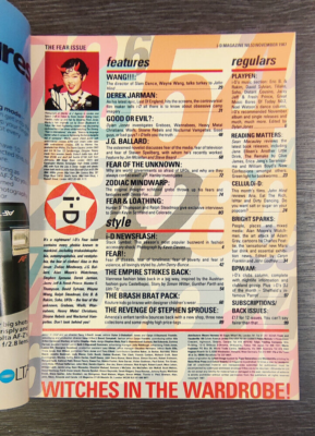 i-D Magazine: November 1987 (No.53) - The Fear Issue (Mariko Mori