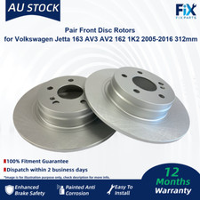312mm Pair Front Disc Rotors for Volkswagen Jetta AV3 163 162 1K2 AV2 2005-2016