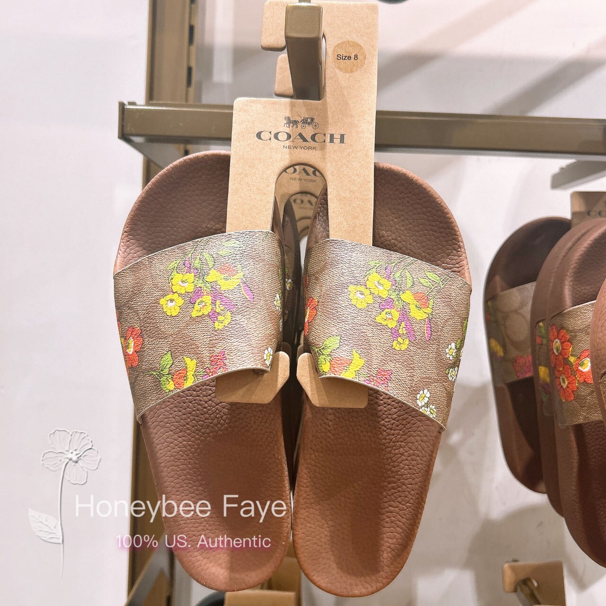 ぱーる COACH フラワープリント サンダル ぱーる COACH フラワー