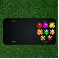 Custom Personalized License Plate With Add Names To Daisies Flowers Gloss