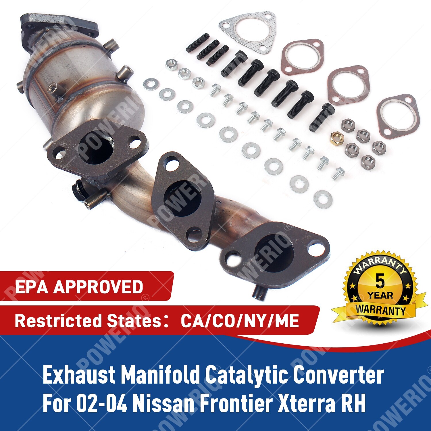 Exhaust Manifold Catalytic Converter For 0204 Nissan Frontier Xterra
