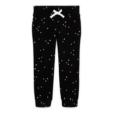 Wonder Nation Girls Fleece Jogger, Size Large 10-12 Color Black