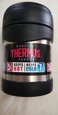NEW Thermos Vacuum Insulated Food Jar 10 Oz Black Stainless Steel Mug Double NEW