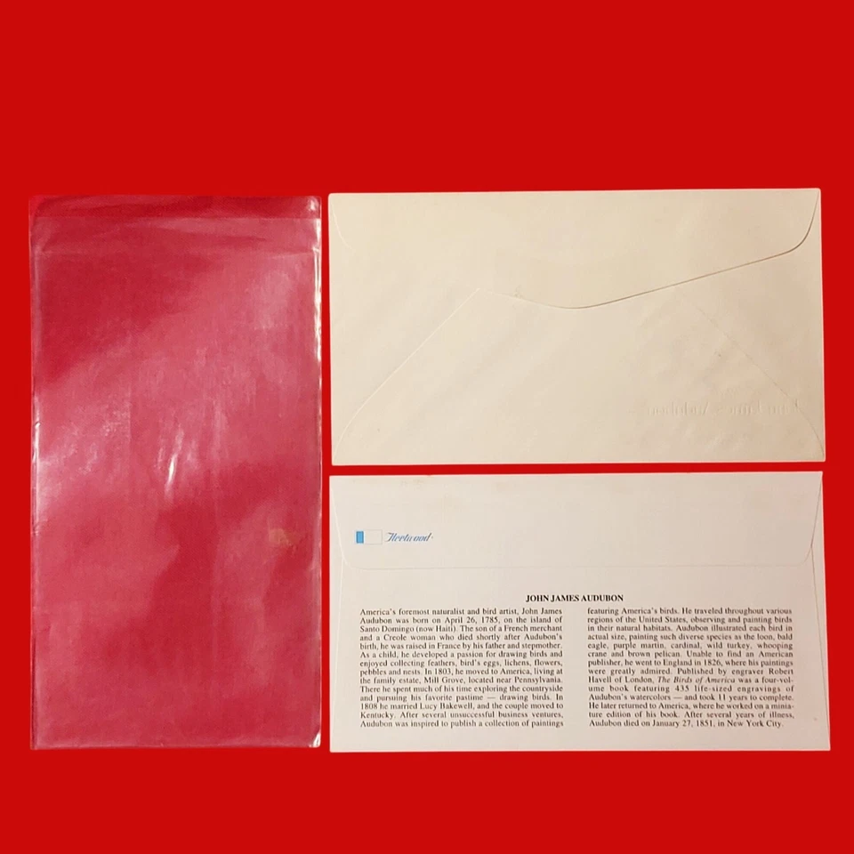 First Day of Issue John James Audubon Stamp Cache Envelope - Image 4 of 4