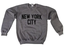 Nyc Factory New York City Sweatshirt Screenprinted Regular Charcoal 90013-charc