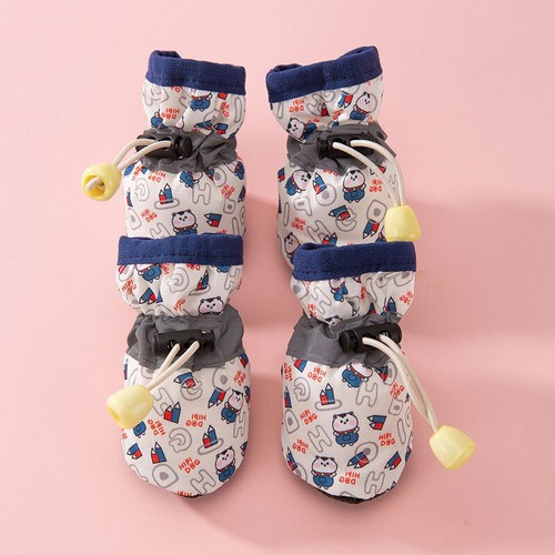 4pcs Pet Dog Shoes Anti-slip Boots Socks for Small Puppy Dog Waterproof Outdoor♡ - Picture 21 of 29