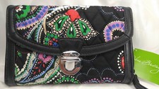Vera Bradley's ULTIMATE WRISTLET in KIEV PAISLEY Pattern, Black, Retail 54 NWT