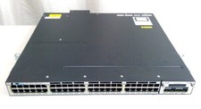 Cisco WS-C3750X-48PF-E 3750X 48-Port PoE Switch 1100W C3KX-NM-10G IPServices A 