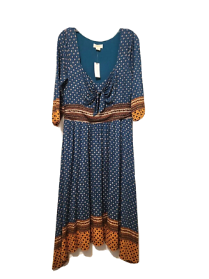 black midi dress puff sleeves Black Midi Dress With 3/4 Sleeves And Pockets
