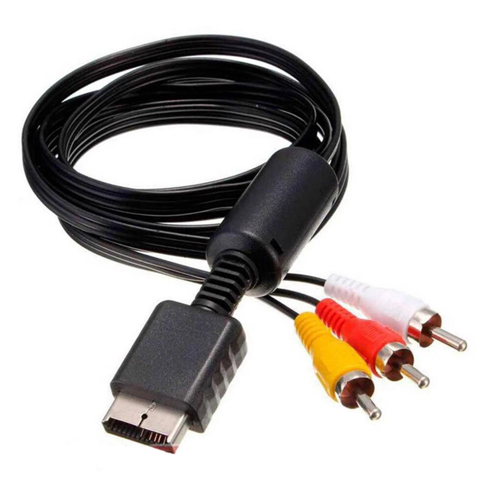 RCA Cable Adapter Video Lead TV AV Audio Composite for PS1 PS2 PS3 1.8m - Image 3 of 4