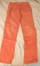 RARE Vintage ECOLUTION Orange 100% Hemp Jeans - Size 33x32 - original owner