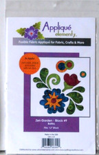 1119 APPLIQUE ELEMENTZ - ZEN GARDEN BATIKS - BLOCK 9 - APPLIQUE KIT - NIP