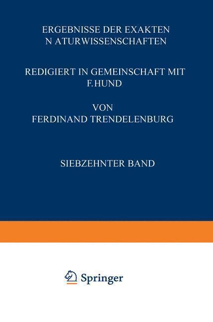 Thumbnail - Ergebnisse Der Exakten Naturwissenschaften | Buch | 9783642938993