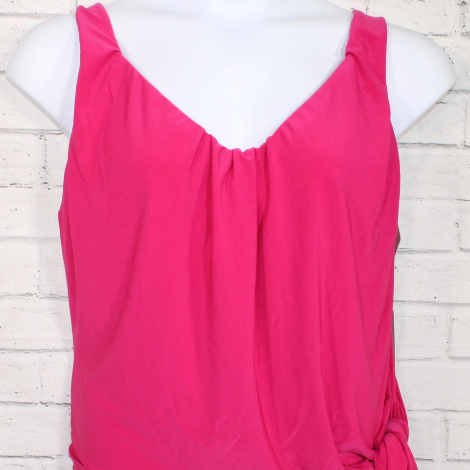 Camiseta Tankini Magicsuit Winnie Cuello Redondo Dobladillo Asimétrico Rojo Rubí Talla 14 y 16 Nueva con Etiquetas Foto 4 de 4