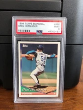 1994 Topps Bilingual Orel Hershiser Baseball Card #460 PSA 9 Mint