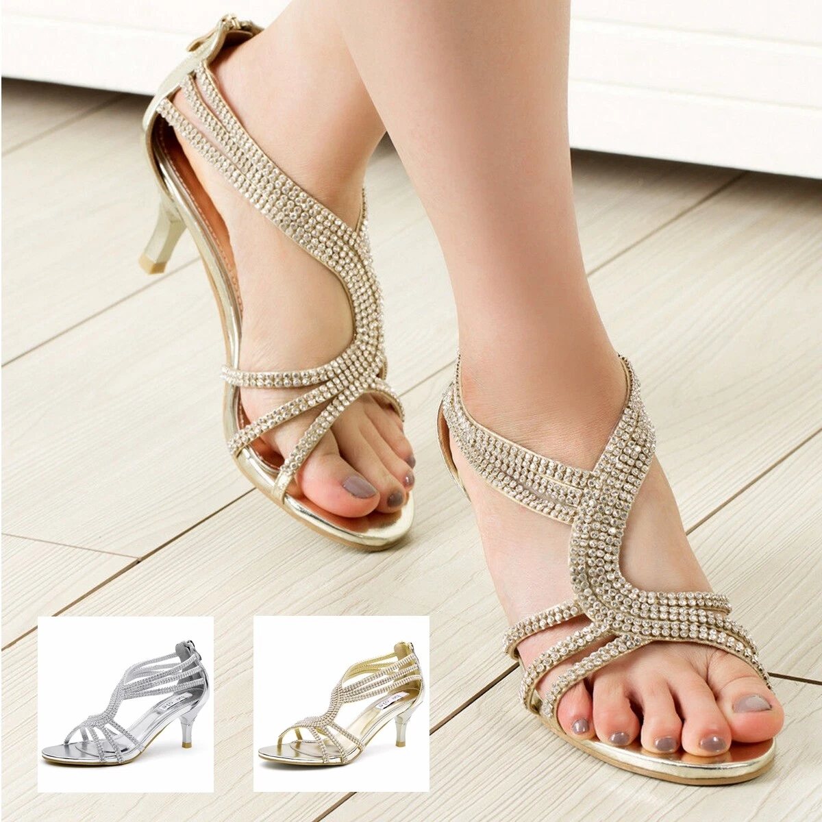 Silver strappy heels bridesmaid cheap